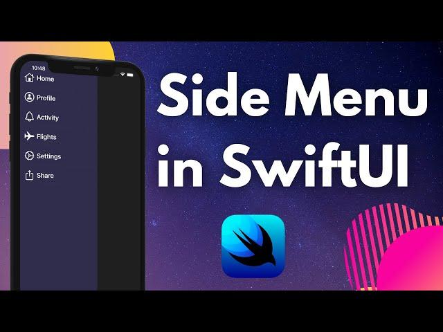 SwiftUI Side Menu Tutorial (Xcode 12, SwiftUI 2, 2022) - iOS Beginners