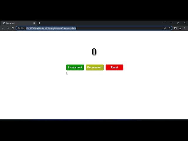 Increment, Decrement, and Reset Numbers by using html, CSS, javascript | Counter Project |Javascript