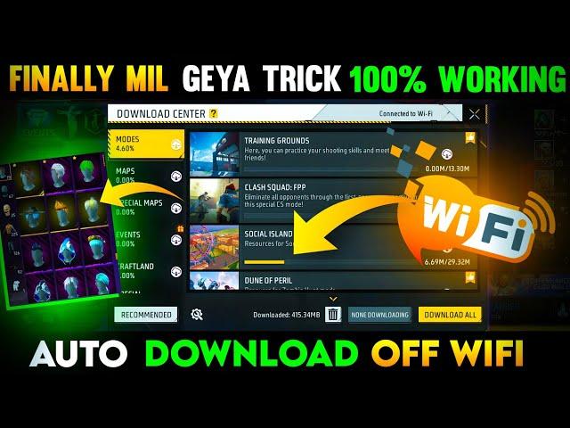 Turn Off Free Fire Resources Auto Download | Free Fire Expansion Pack Auto Download Problem Solve