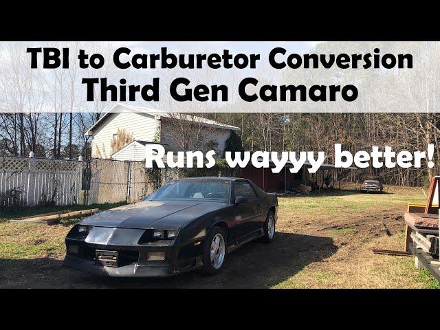 How to Convert Throttle Body Injection (TBI) to Carburetion - Third Gen Camaro
