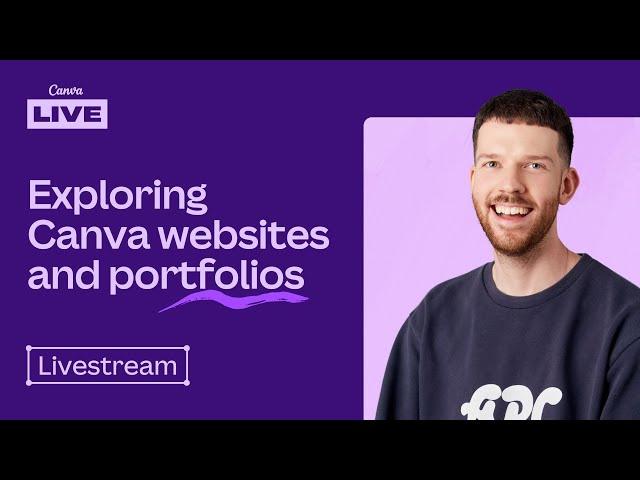 Canva Live | Exploring Canva websites and portfolios