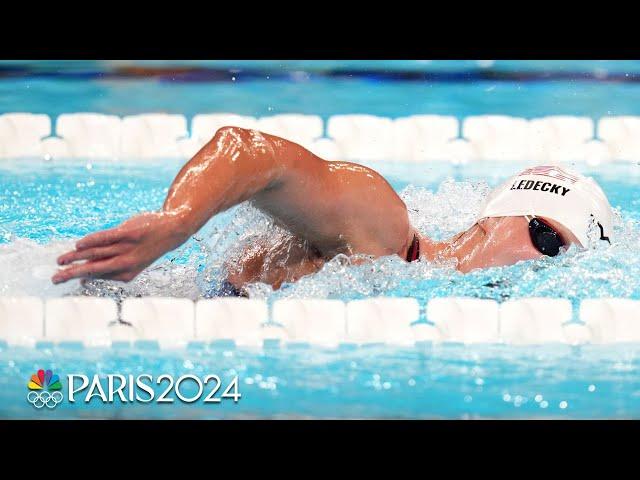 Katie Ledecky is simply untouchable in women's 1500m freestyle heat | Paris Olympics | NBC Sports