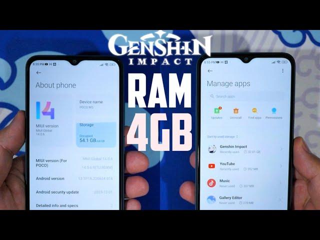 RAM 4GB BISA MAININ GENSHIN IMPACT?! KITA BUKTIKAN PAKE POCO M5 MIUI 14