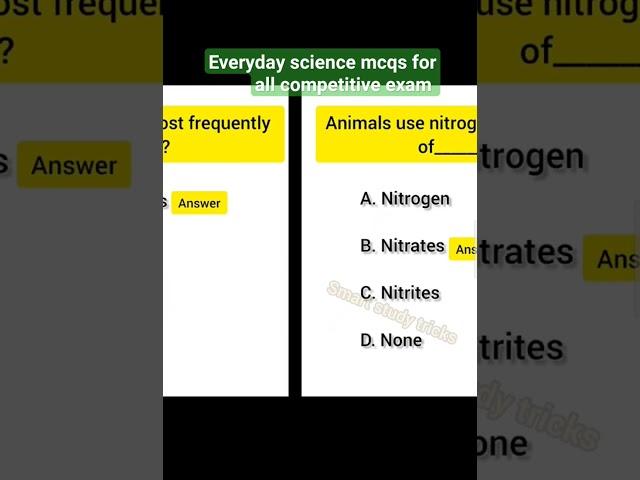 everyday science mcqs with answers|science mcqs #ppscexam #everydayscience #mcq