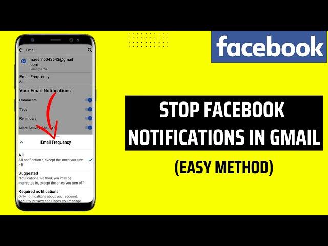 How To Stop Facebook Notifications In Gmail
