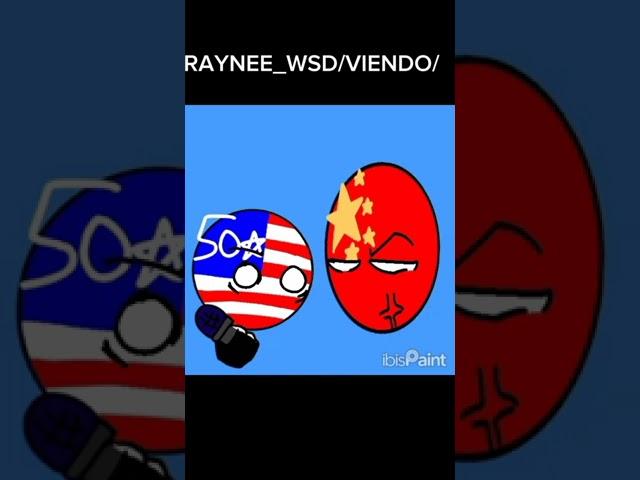 america vs china rap battle #countryballs #china #america #meme #rapbattle