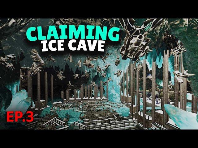 WIPING & CLAIMING ICE CAVE!? Official Small Tribe - ARK Ascended EP.3