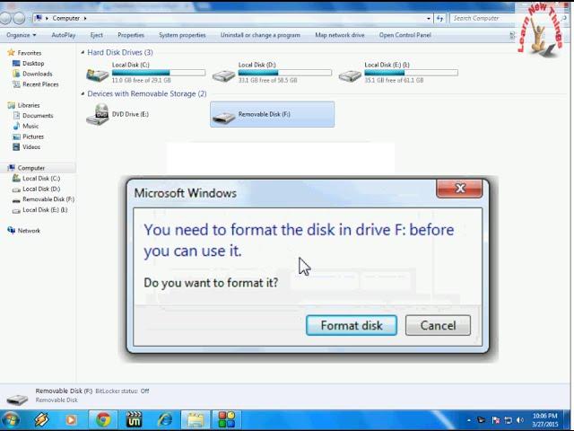 How to Repair USB Pen Drive “You need to format before use”