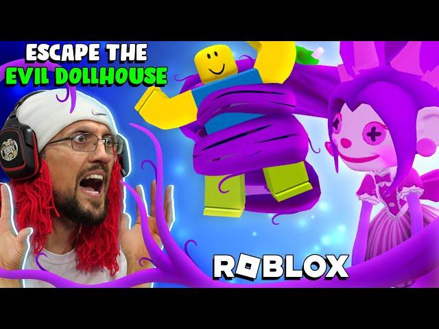 Trapped in Roblox Evil Dollhouse with Candy Doll Darling (FGTeeV Escape Game)