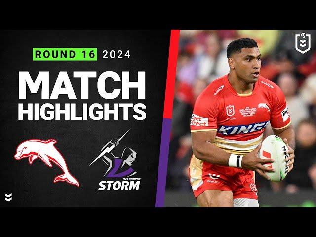 NRL 2024 | Dolphins v Storm | Match Highlights