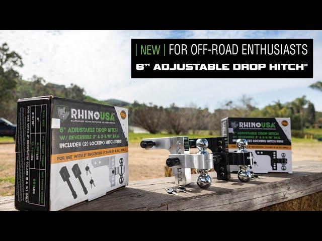 Rhino USA 6" Adjustable Drop Hitch