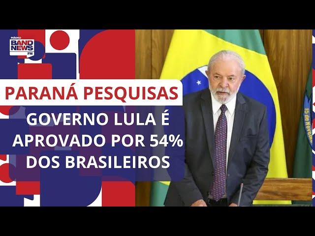 Governo Lula é aprovado por 54% dos brasileiros, segundo Paraná Pesquisas