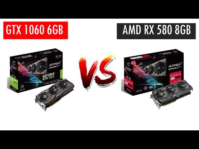 GTX 1060 6GB vs RX 580 8GB - AMD Ryzen 5 2600 - Benchmarks Comparison