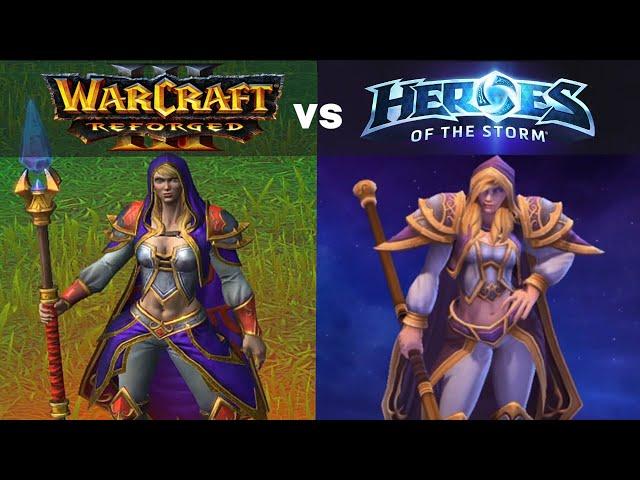 Warcraft 3 Reforged models side by side with Heroes of the Storm models