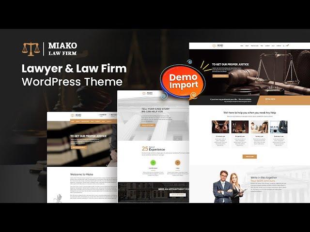 Miako - Lawyer & Law Firm WordPress Theme [One Click Demo Import]