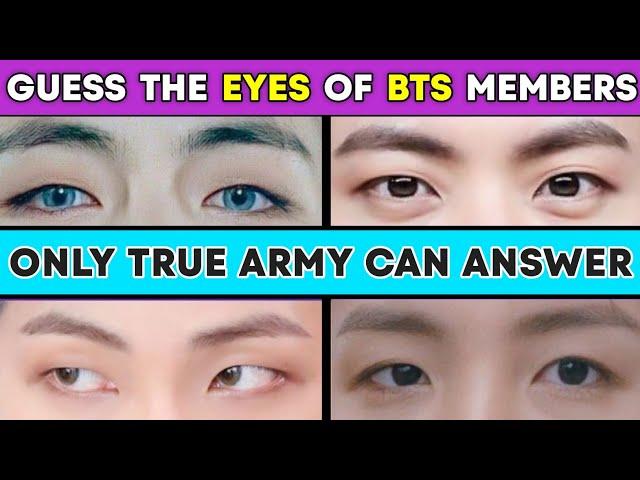 ARE YOU REAL ARMY ? BTS QUIZ  || guess BTS members by their eyes || BTS quiz || @btsmerchcollection