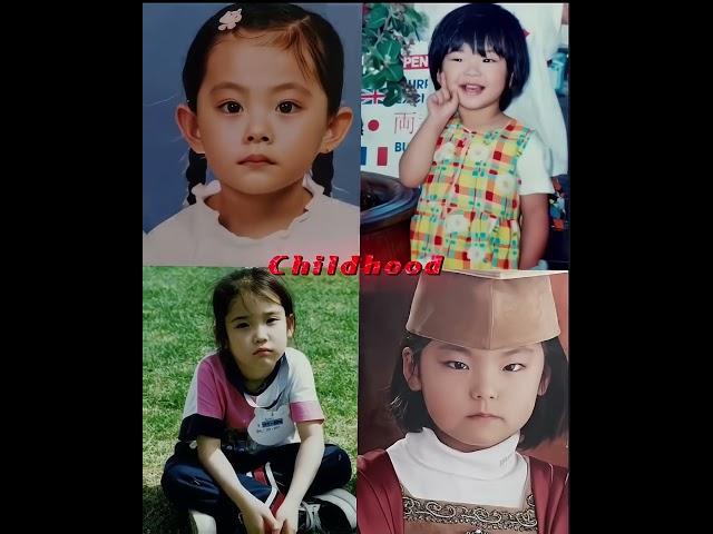 Female K-pop idols childhood vs Adult