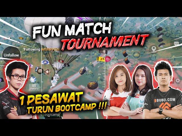 1 PESAWAT TURUN BOOTCAMP ?! FUN MATCH TOURNAMENT WITH ( ALICE, BABYLA, & TAKANOME ) - PUBG MOBILE