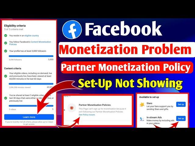 Facebook Monetization Problem | partner monetization policies | Facebook monetization policy issues
