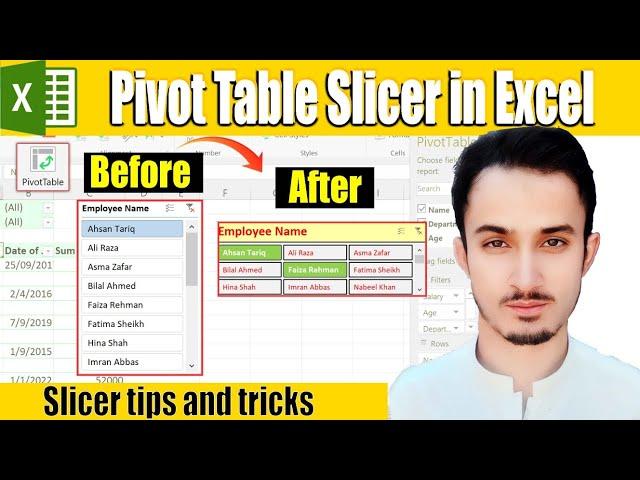 How to Design pivot table Slicers in Excel | Slicer Tips and Tricks | Advance pivot Table