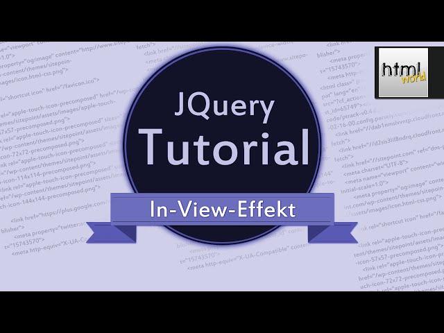 CSS3/jQuery Tutorial: Animierte Webseite mit In-View-Effekt // deutsch