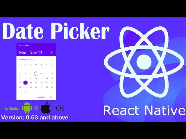 Date Picker in React Native|2021| React Native|  by TechWithYasir