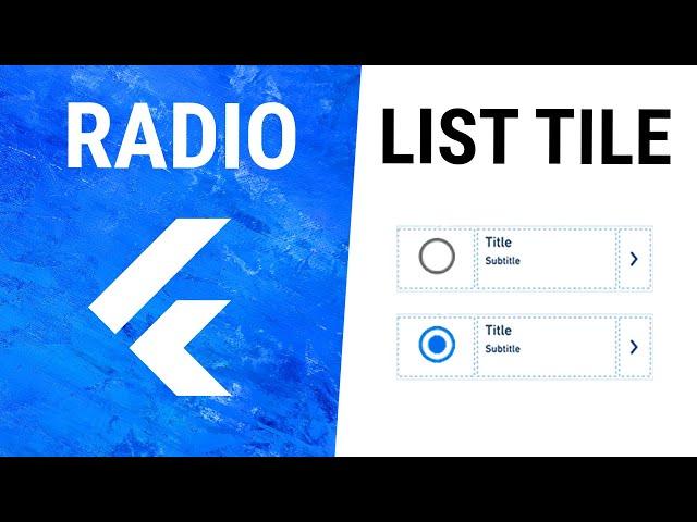 Flutter RadioListTile Widget