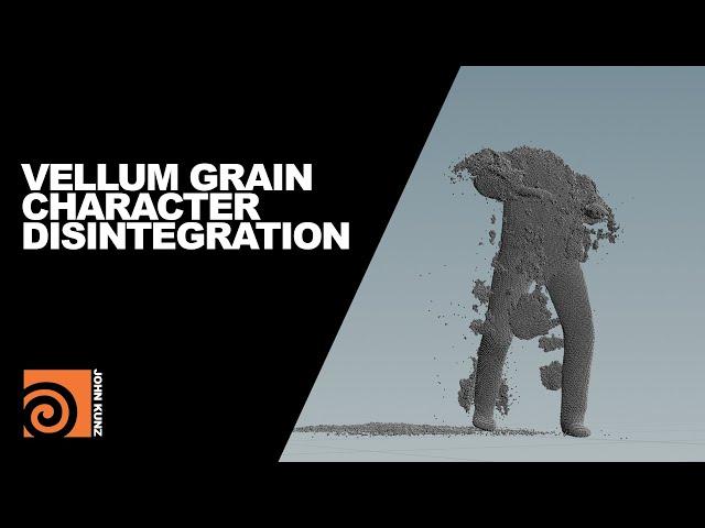 Tutorial Vellum Grain Character Disintegration #Houdini #Vellum #Grains