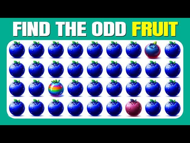 Find the ODD One Out - Fruit Edition | Easy, Medium, Hard - 30 Ultimate Levels| Quizzer Odin