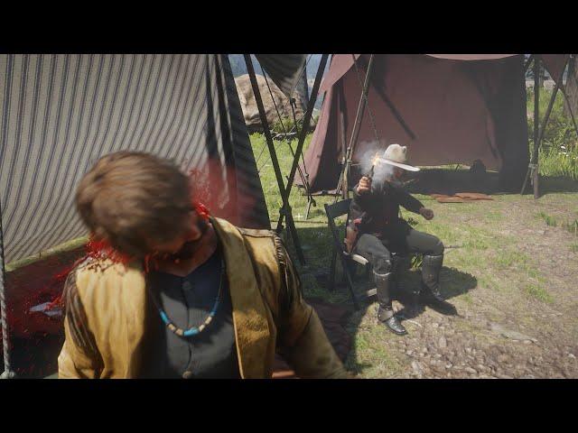 A Secret Camp Encounter if Arthur has the lowest possible Honor