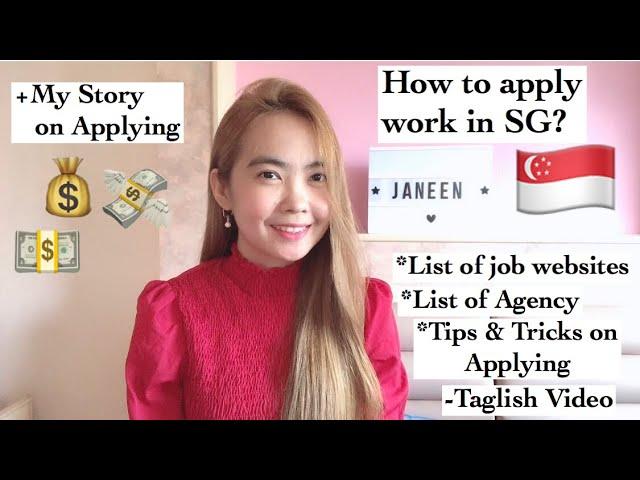 Paano mag apply ng work sa Singapore?