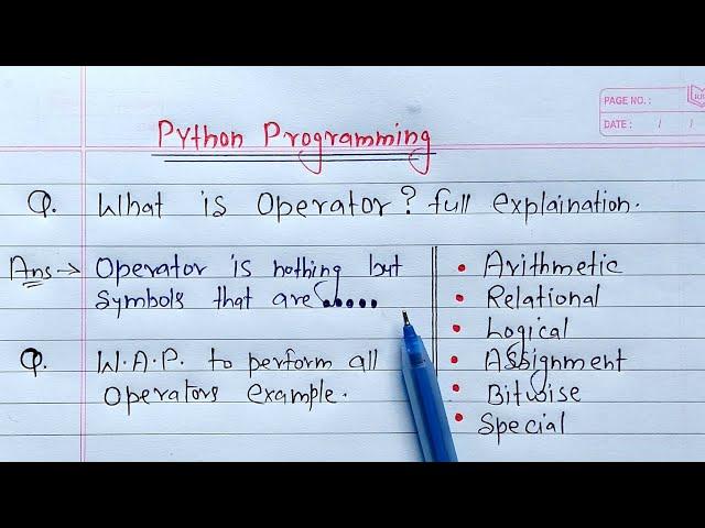 Python Operators | Learn Coding