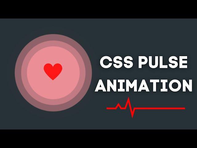 CSS Pulse animation using pure CSS