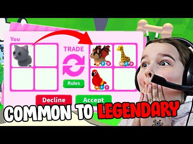 Trading From COMMON To LEGENDARY PETS!! **Adopt ME** | JKREW GAMING