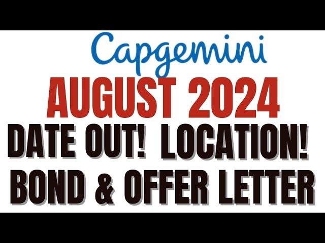 Capgemini August 2024 joining dates Capgemini 2023 joining updates Capgemini bond Agreement 2024