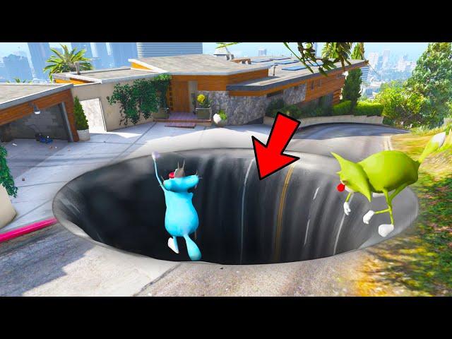 GTA 5 I Found A Big Water Hole In REAL LIFE ! With OGGY & JACK