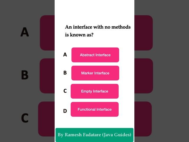 Java Quiz 24 - An interface with no methods is known as ?