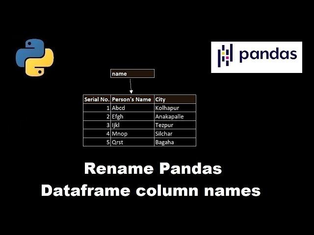 Rename pandas DataFrame columns