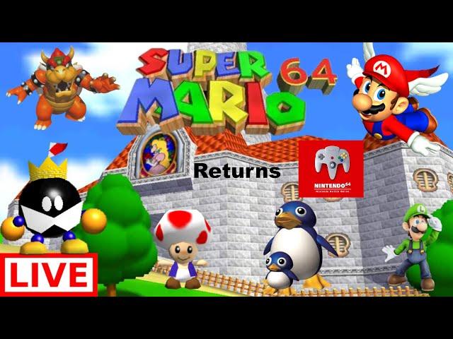 Super Mario 64 (N64 Expansion) Live Stream Part 2 Finale Rescuing Peach & The Final Stars.