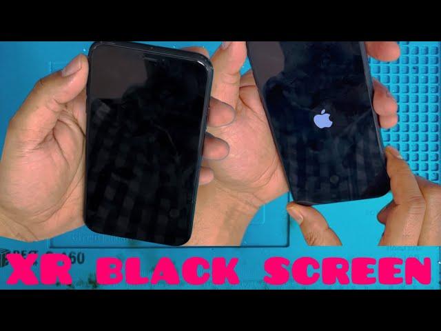 iPhone XR black screen, but make noise, phone on, receive call, make a sound when I charge