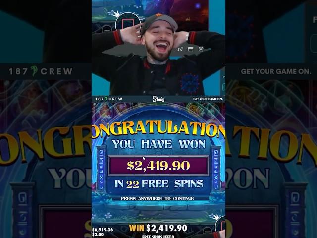  $2400 WIN ON THIS SLOT ! #casino #slots #casinostream #stream #streamer #stake #187crew #crypto