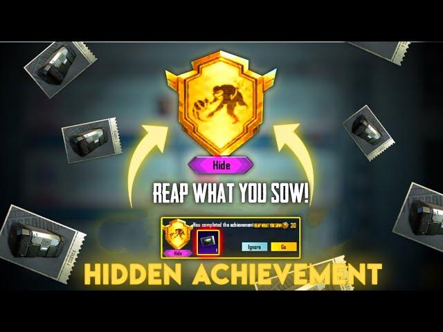 7TH HIDDEN ACHIEVEMENT IN BGMI // EASY WAY TO ( REAP WHAT YOU SOW ) HIDDEN ACHIEVEMENT IN PUBG