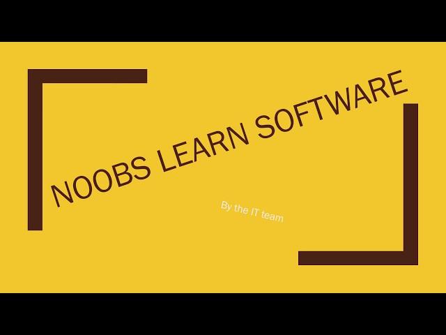 Noobs Learn Software - Channel Trailer