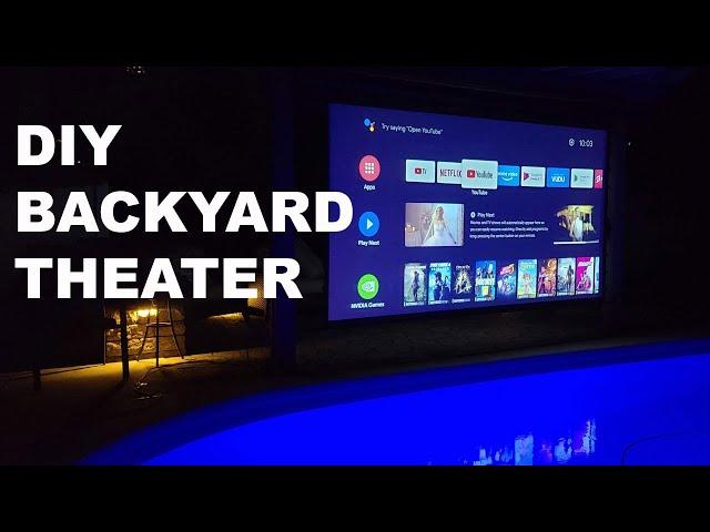 Turn Your Back Yard into an Outdoor Theater | Elite Screens Weatherproof Yard Master Electric Screen