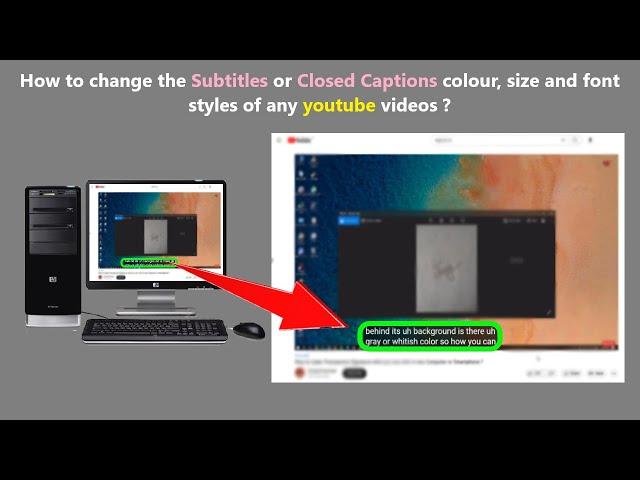 How to change the Subtitles or Closed Captions colour, size and font styles of any youtube videos ?