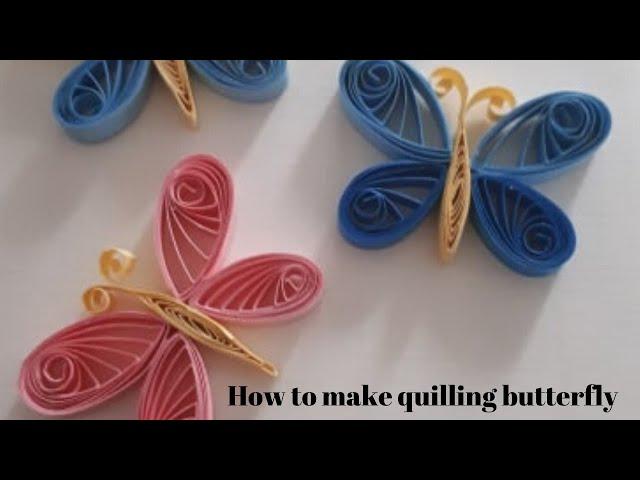 How to make quilling butterfly, DIY project, Quilling art, Quilling for beginner,