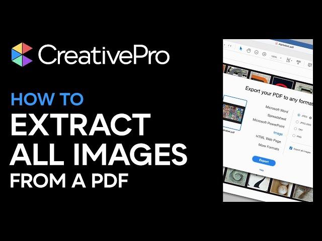 Acrobat: How to Extract All Images From a PDF (Video Tutorial)