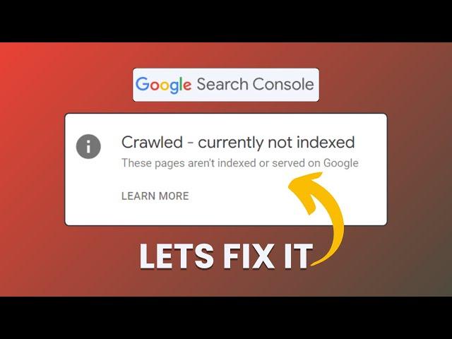 Fixing Feed URLs Page Indexing Crawled Not Indexed Error in Google Search Console