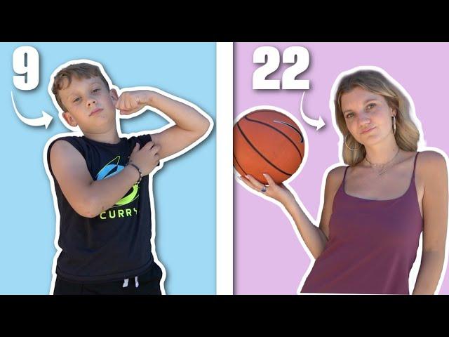 22 vs. 9 Year Old Trick Shot Battle!