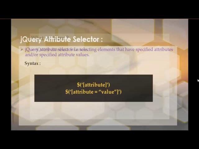 jQuery 8 - Selectors - Attribute selector